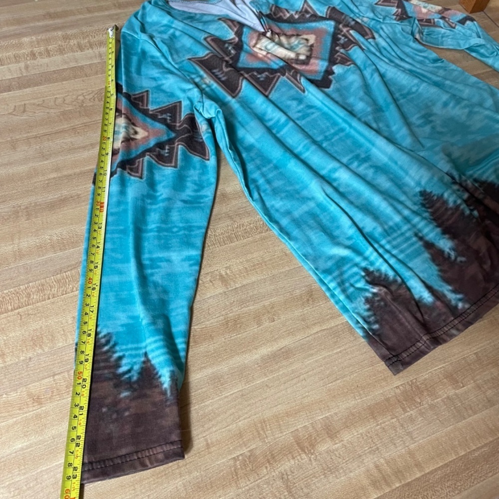 Women's M Aztec Print Tunic Pullover. Scoop/V-Neck, Western, Boho, Geometrical - Picture 6 of 6